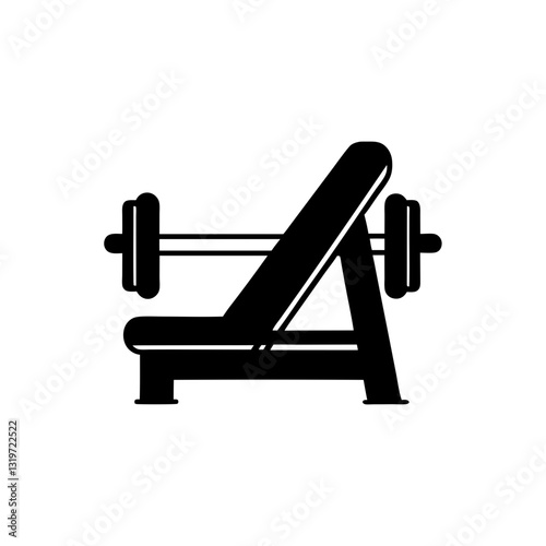 creative details bench press machine icon vector Illustration