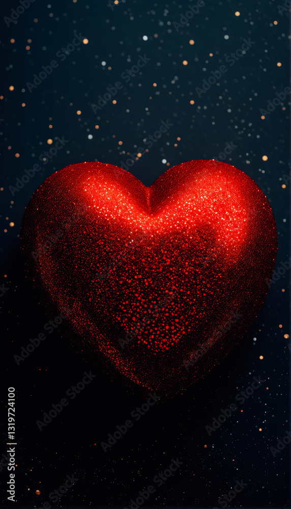 Sparkling Red Heart Sparkling Red Heart
