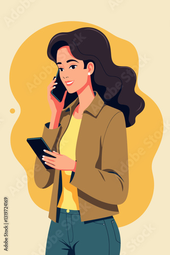 Determined Woman Leading Hesitant Man Forward With Rope, Relationship Dynamics, Support, Overcoming Obstacles, Motivation, Encouragement, Taking Charge, Vector Illustration