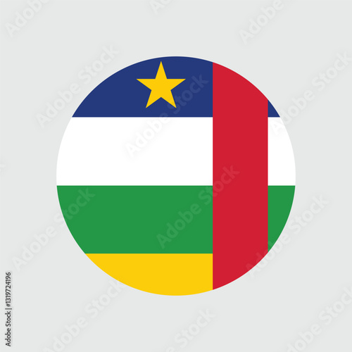 Central African Republic Flag Sphere Vector