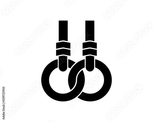 creative details gymnastic rings icon vector Illustration