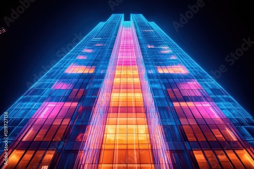 Wallpaper Mural Modern aesthetics of vibrant night lighting in urban skyscrapers Torontodigital.ca