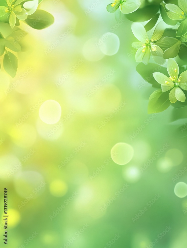 Glowing blurred light green background, creative design for spring and summer season Glowing blurred light green background, creative design for spring and summer season