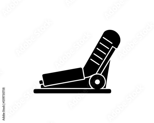 creative details leg press machine icon vector Illustration