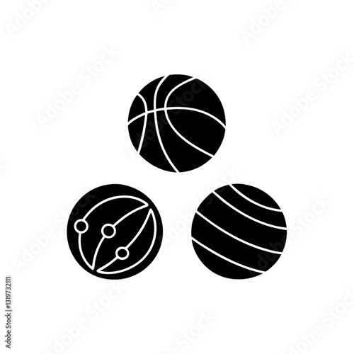 creative details medicine balls icon vector Illustration