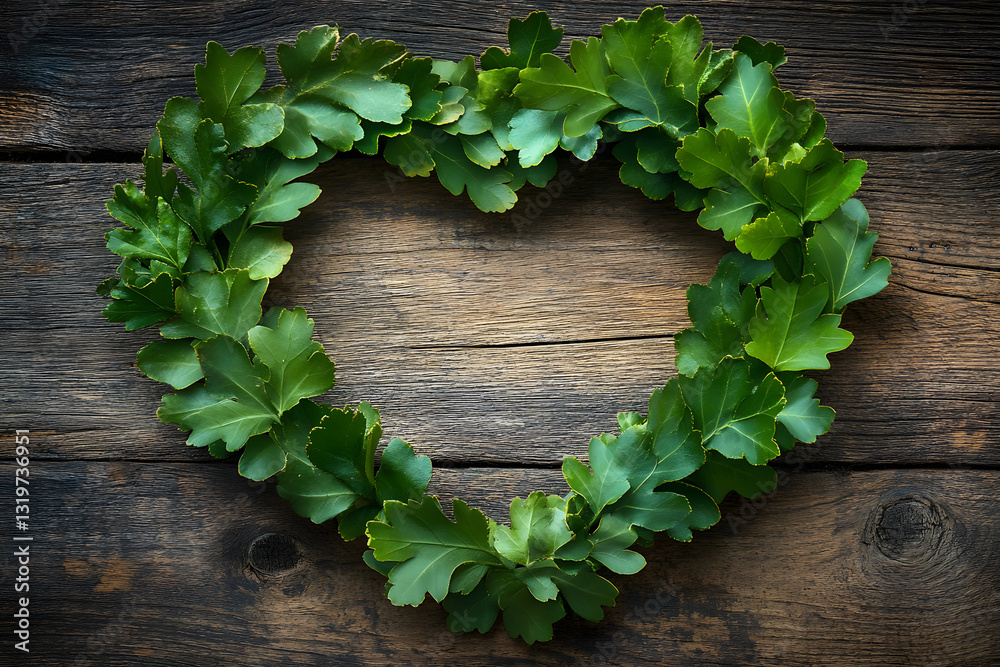 Heart shaped oak leaf wreath Heart shaped oak leaf wreath