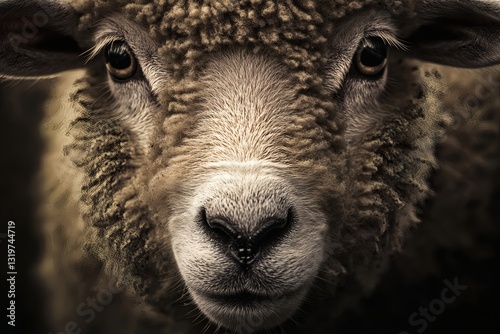 Close-Up of a Sheep’s Fluffy Wool, Fluffy and Cloud-Like
