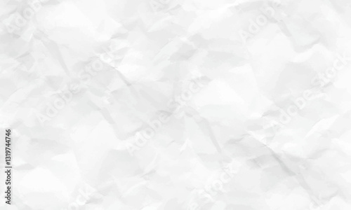 Paper texture Crumpled White. White crumpled paper texture background. Top view.