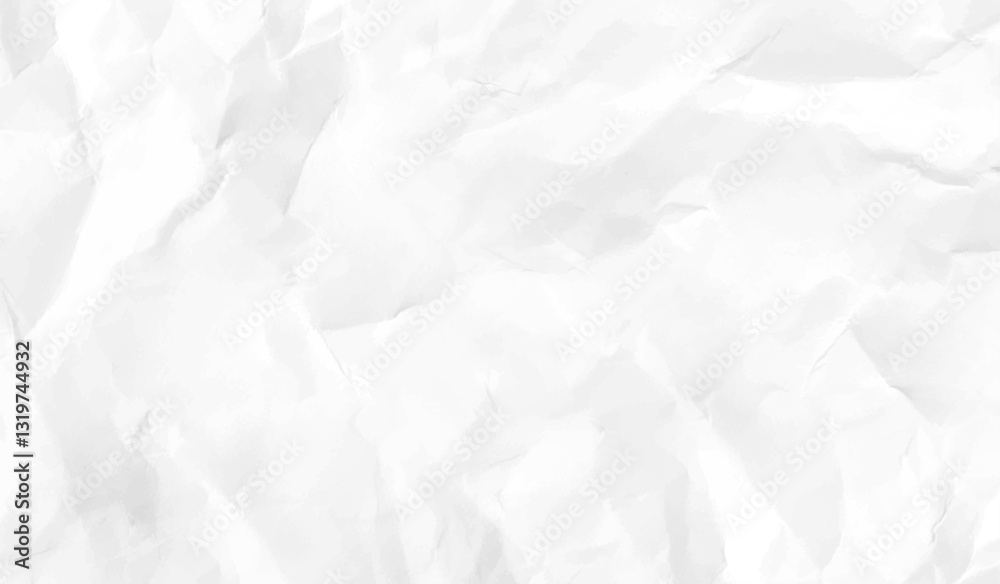 Obraz premium Paper texture Crumpled White. White crumpled paper texture background. Top view.