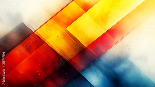 Abstract geometric pattern in vibrant summer hues 2