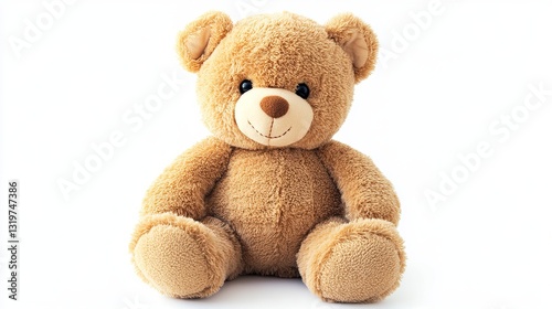 Teddy Bear Cutout on White Background
