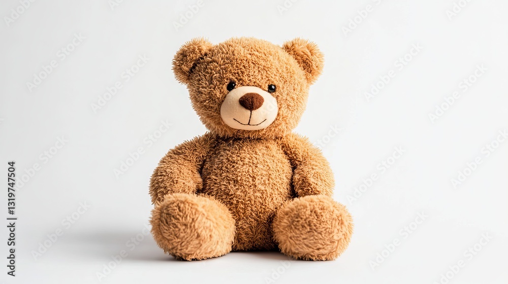 Obraz premium Adorable Teddy Bear on White Background 
