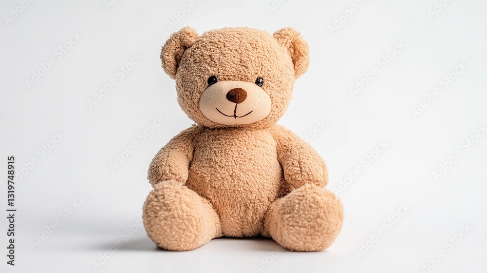 Obraz premium Brown Teddy Bear on White Background 