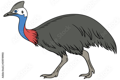 Cassowary Bird Vector Art