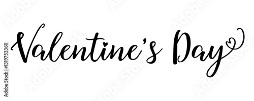 "Valentine's Day" text designed for greeting cards, stickers, and designs, symbolizing love and romance for the perfect holiday season gifts and heartfelt messages.