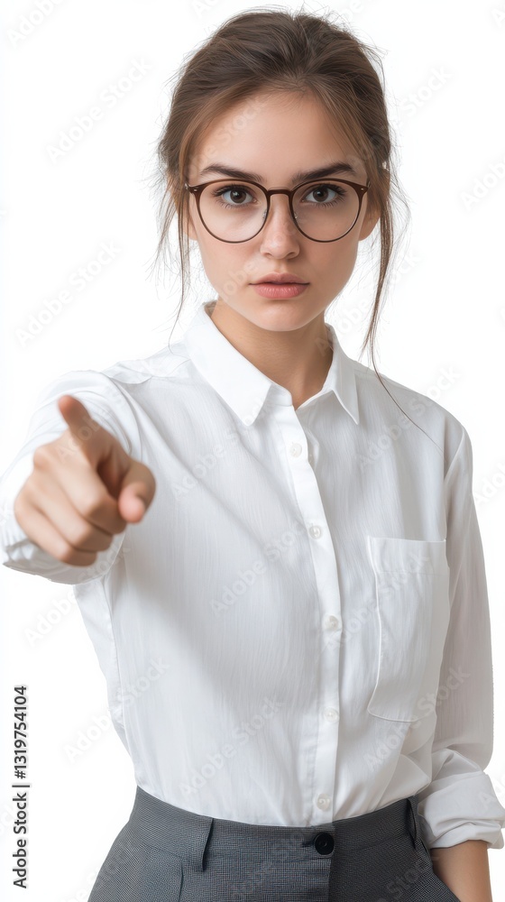 Teacher with glasses instructing students in the classroom Teacher with glasses instructing students in the classroom