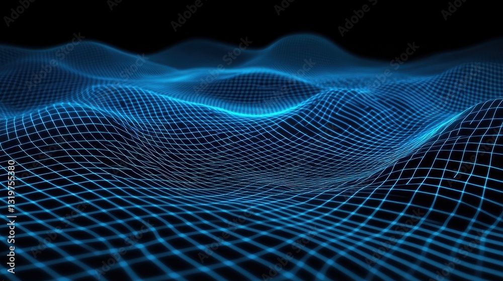 Blue virtual technology background with lines and grids Blue virtual technology background with lines and grids