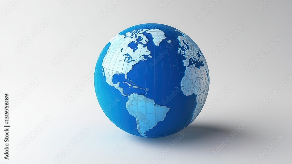 Digital blue globe interface. Global business background. 3D Rendering. Digital blue globe interface. Global business background. 3D Rendering.