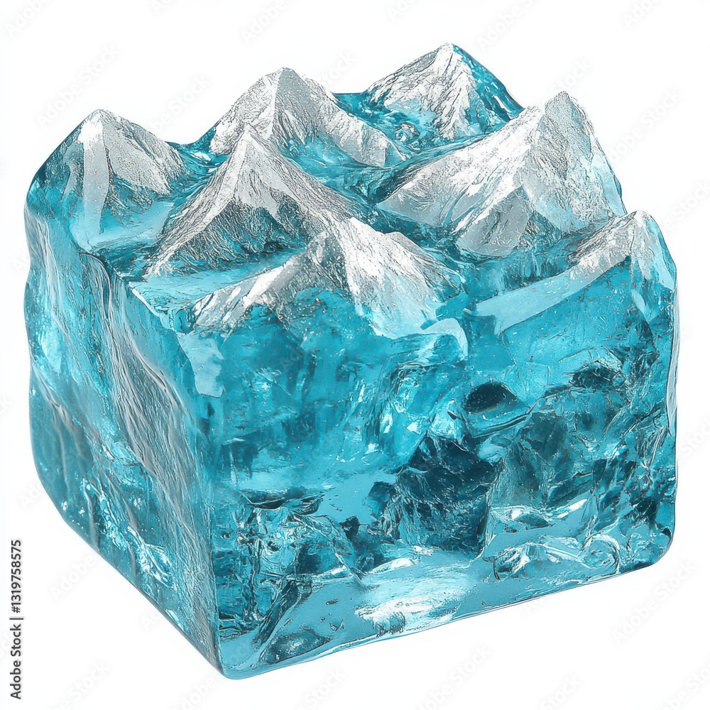 Obraz premium Ultra-realistic ice cube designed for creative projects