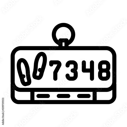 step counter foot fitness technology line icon vector illustration
