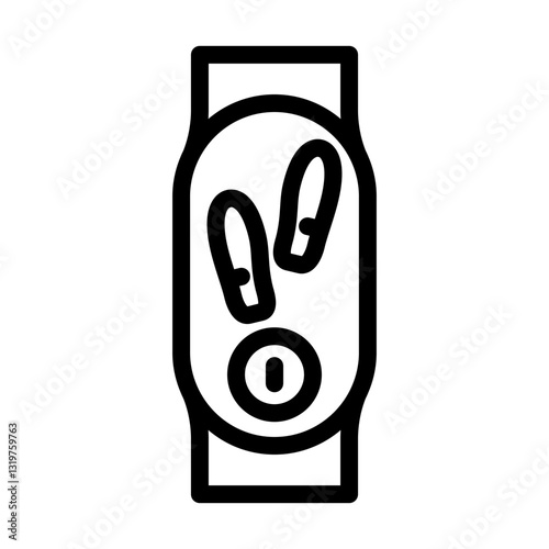wristband step counter wearable fitness line icon vector illustration