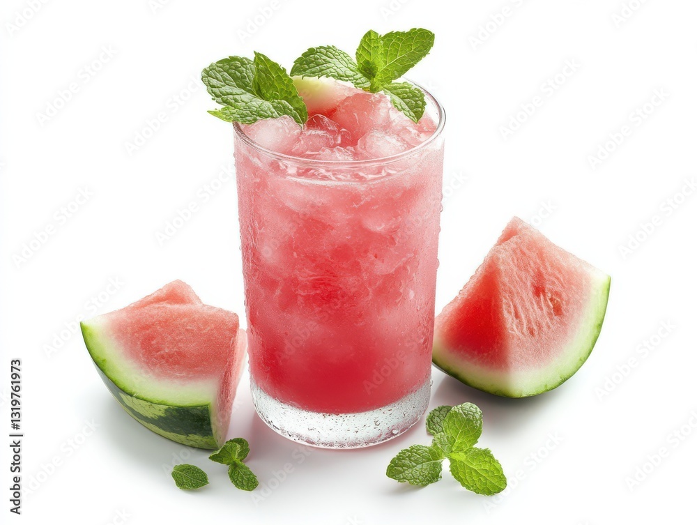 Refreshing watermelon mint cooler for summer enjoyment Refreshing watermelon mint cooler for summer enjoyment