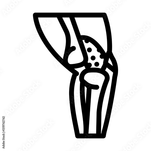 dislocated joint fracture line icon vector illustration
