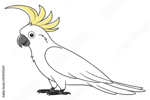 Vibrant Cockatoo Vector Art for Wildlife Enthusiasts