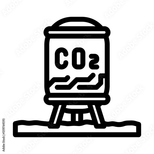 compression carbon line icon vector illustration