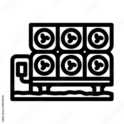 capture plant carbon line icon vector illustration