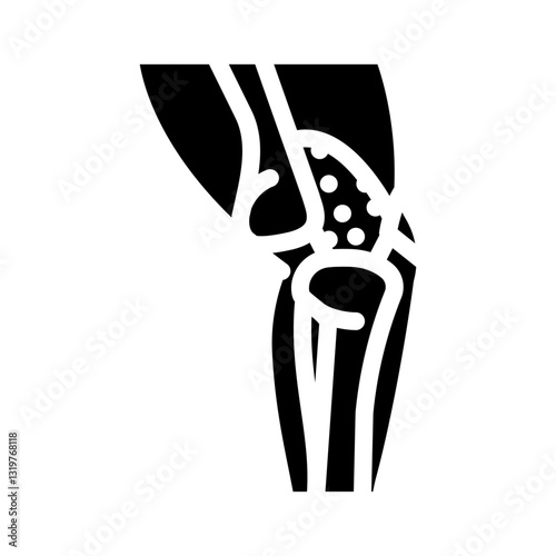 dislocated joint fracture glyph icon vector illustration