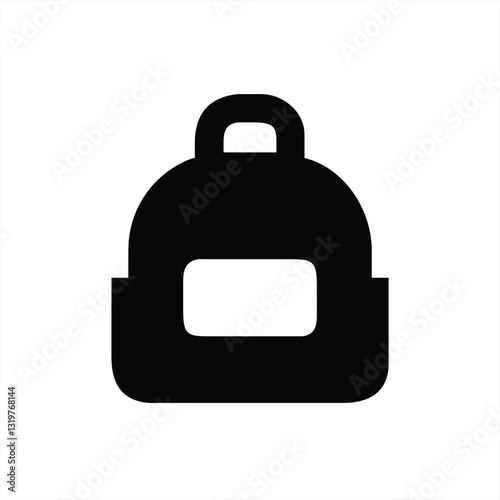 Simple vector illustration of a black backpack design