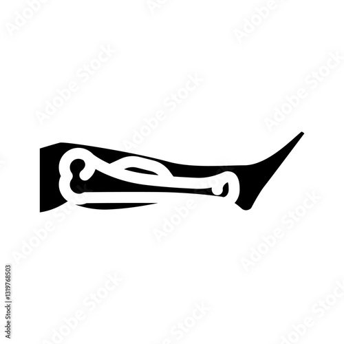 hairline fracture glyph icon vector illustration