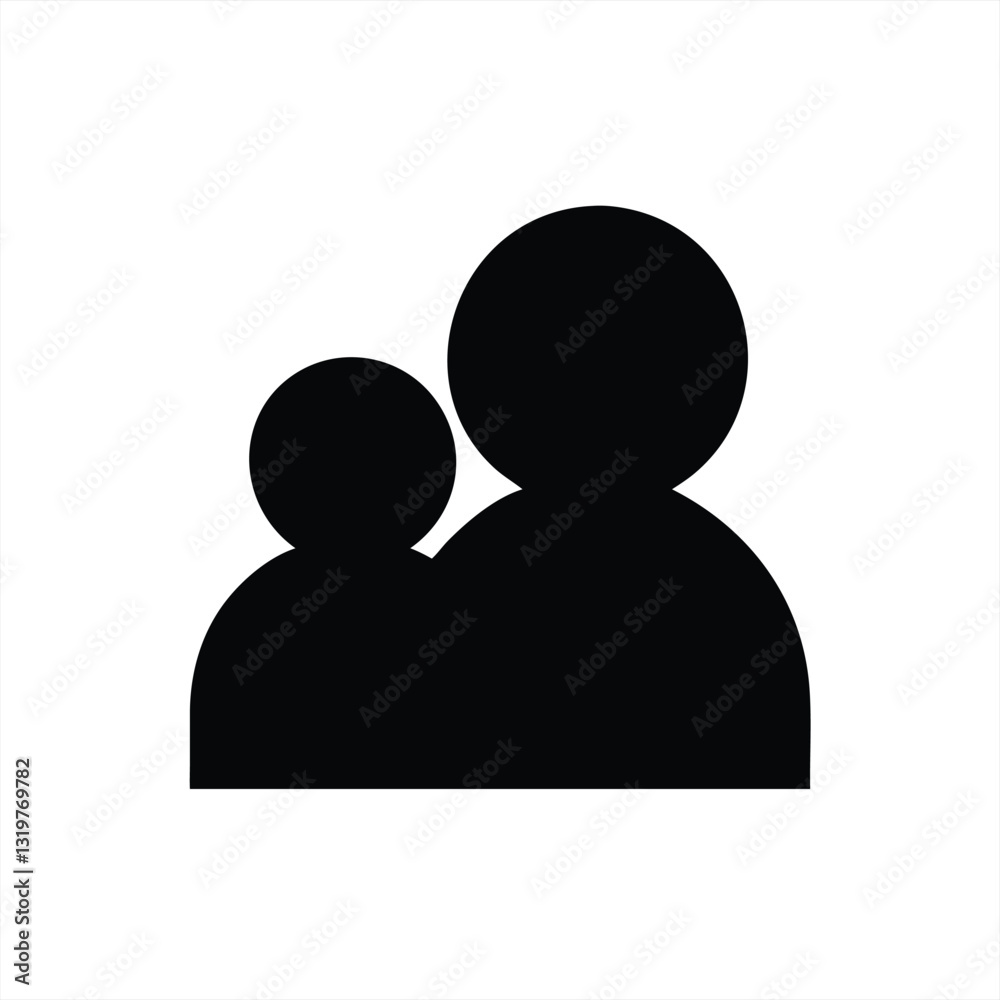 Two abstract figures representing companionship and connection Two abstract figures representing companionship and connection