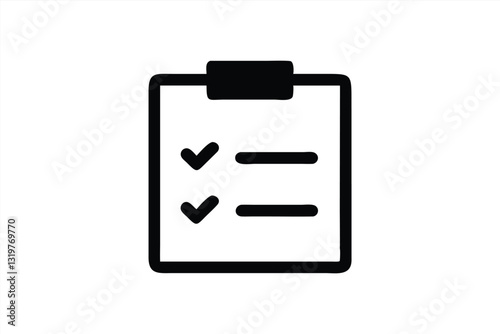 Checklist with items marked as completed and pending tasks