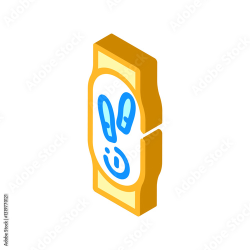 wristband step counter wearable fitness isometric icon vector illustration