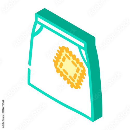 patch repair thrift driven fashion isometric icon vector illustration