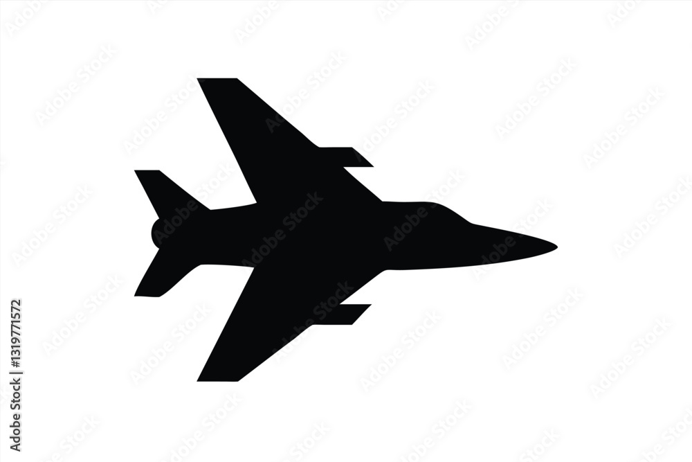 Vector illustration of a fighter jet flying above the clouds Vector illustration of a fighter jet flying above the clouds