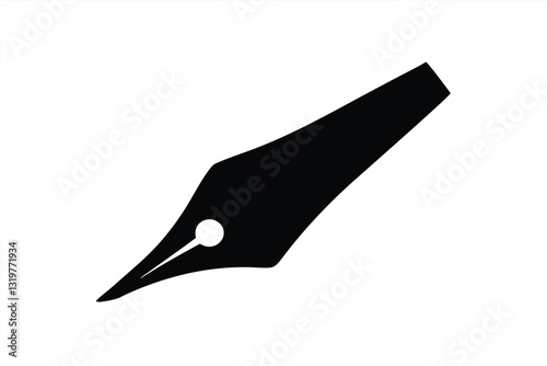 Elegant fountain pen nib design for digital illustration use