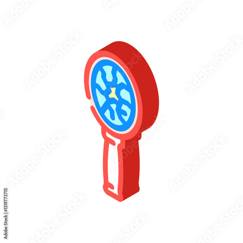 shattered mirror fracture isometric icon vector illustration