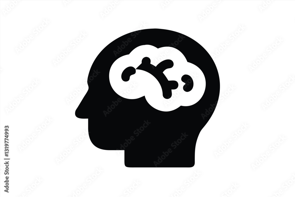 Brain vector illustration showing creative thinking concepts Brain vector illustration showing creative thinking concepts