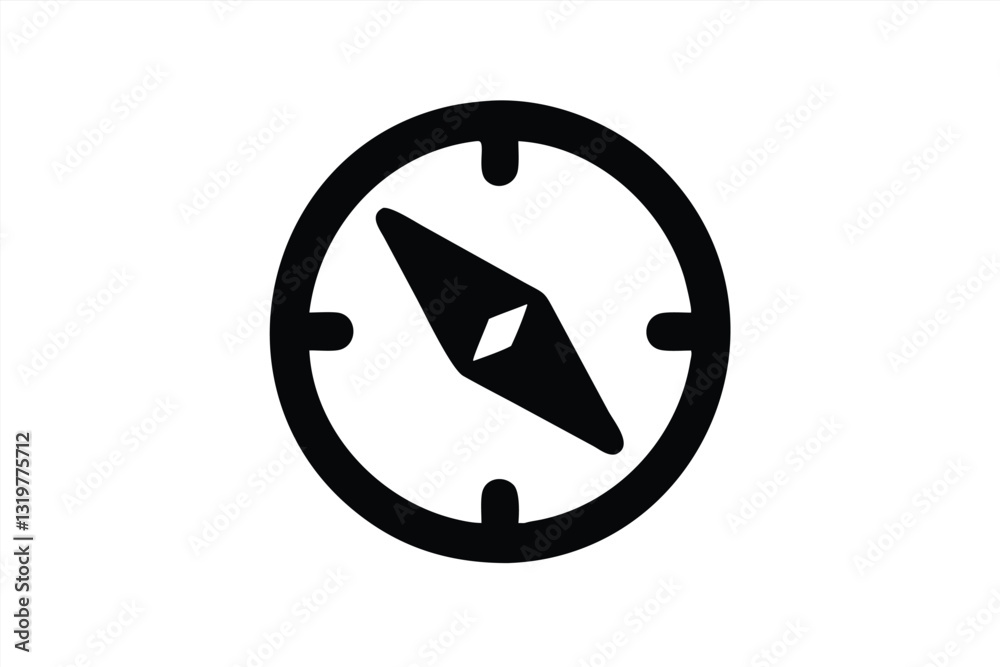 Vector compass design for navigation and adventure exploration Vector compass design for navigation and adventure exploration
