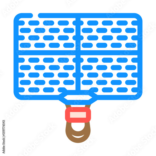 grill rack titanium ultralight color icon vector illustration