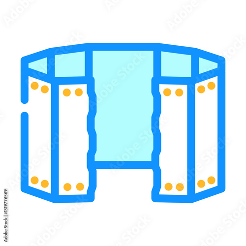 windscreens for stoves titanium color icon vector illustration