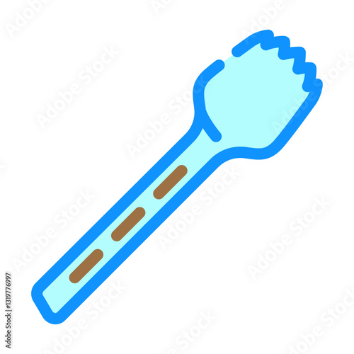 spork titanium ultralight color icon vector illustration