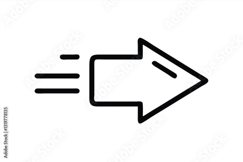 Dynamic arrow illustration for directional guidance