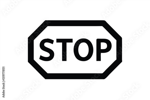 Vector illustration of a stop sign on a white background