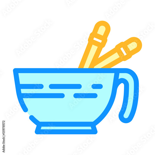 miso soup mug meal drink color icon vector illustration
