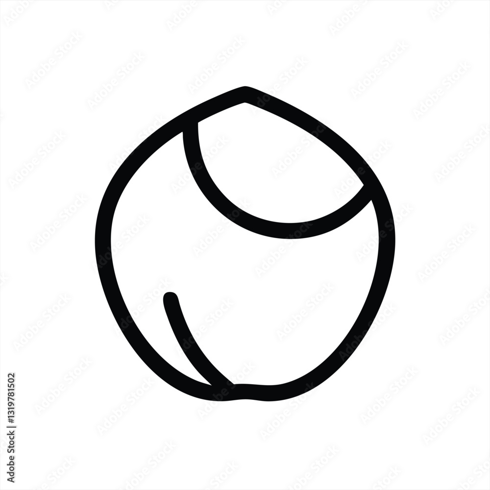 Simple vector illustration of a round object in minimalist style Simple vector illustration of a round object in minimalist style