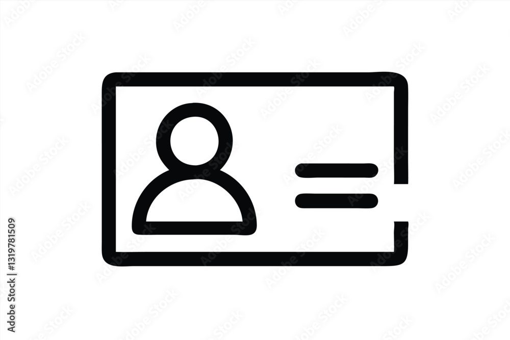 Simple vector illustration of an identification card design Simple vector illustration of an identification card design